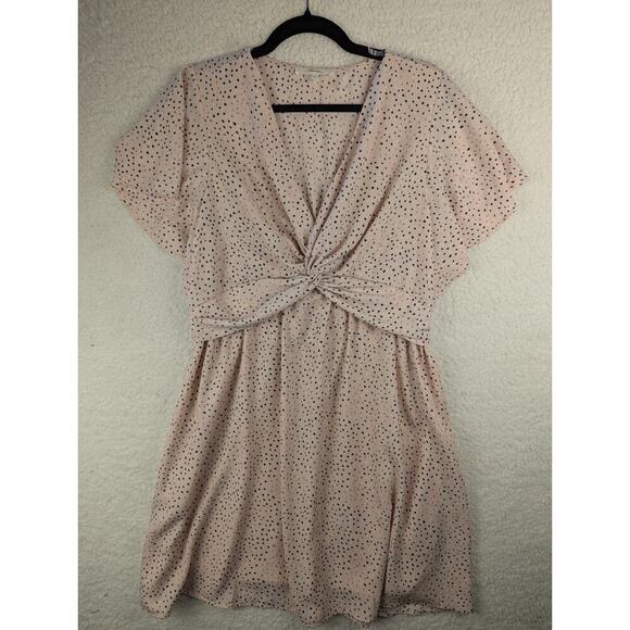 Schein Women's Size 8/10 Orange Colored Floral Print Knee Length Dress - Picture 2 of 9